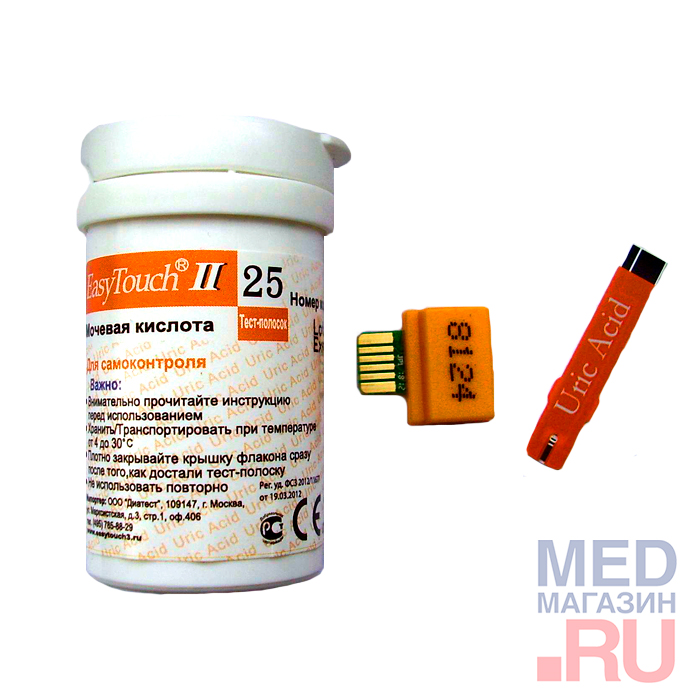 Тест-полоски на мочевую кислоту EasyTouch (ИзиТач), 25 шт.