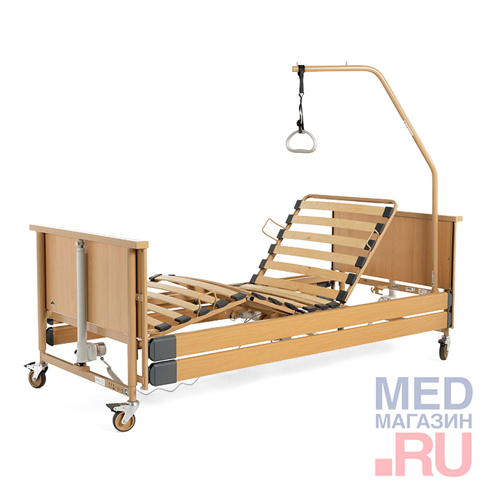Кровать медицинская электрическая Burmeier Dali Standard Econ с деревянными ламелями и матрасом