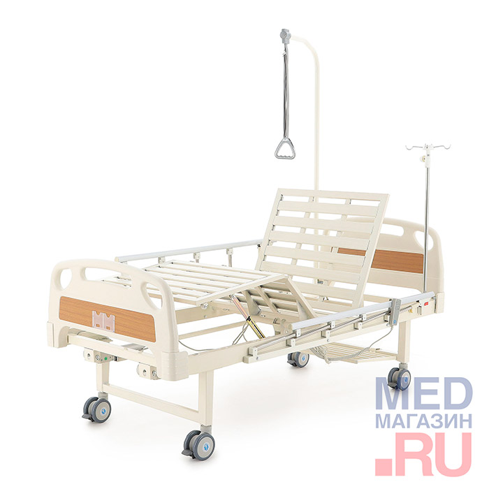 Кровать электрическая функциональная DB-7 (MЕ-2018Д/2014Д) Med-Mos, белая со спинками из ABS-пластика