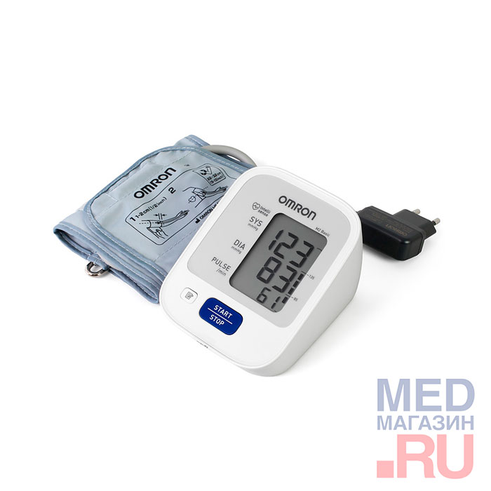 Автоматический тонометр Omron M2 Basic с адаптером и мажетой 22-32 см 