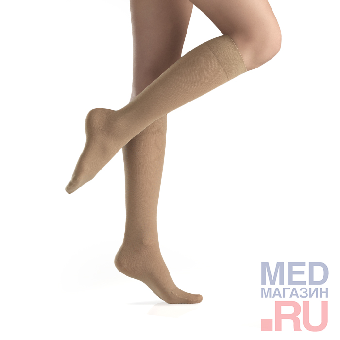 Гольфы компрессионные Ofa Classic 2 класс закрытый мыс, стандартные, бежевые, размер 1