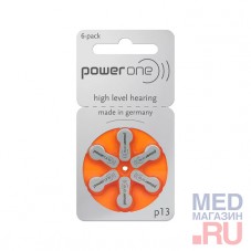 Батарейки для слухового аппарата Power One p13 (6 шт)
