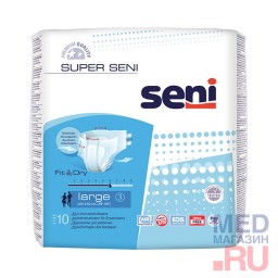 Подгузники для взрослых SUPER SENI Classic Large (10 шт)