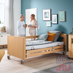 Кровать медицинская электрическая Burmeier Dali Standard с деревянными декоративными панелями, уценка Кровать медицинская электрическая Burmeier Dali Standard с деревянными декоративными панелями, уценка