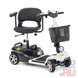 Скутер электрический для пожилых и инвалидов четырехколесный Explorer MT-14 MET, светло-серый