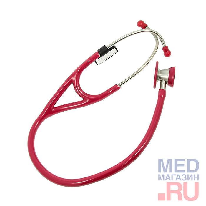 Стетоскоп двусторонний терапевтический Amrus 04-AM420 Deluxe, красный