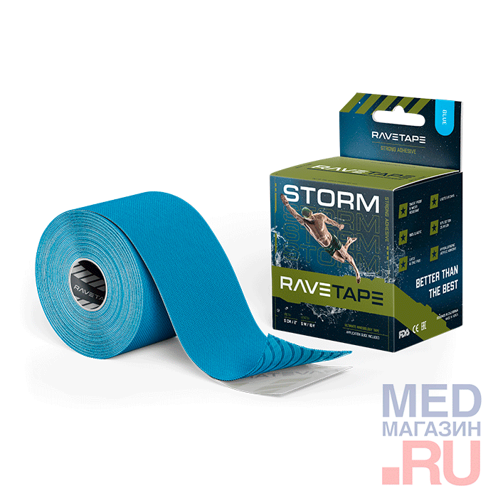 Кинезиотейп Ravetape Storm RVTS-55, 5м
