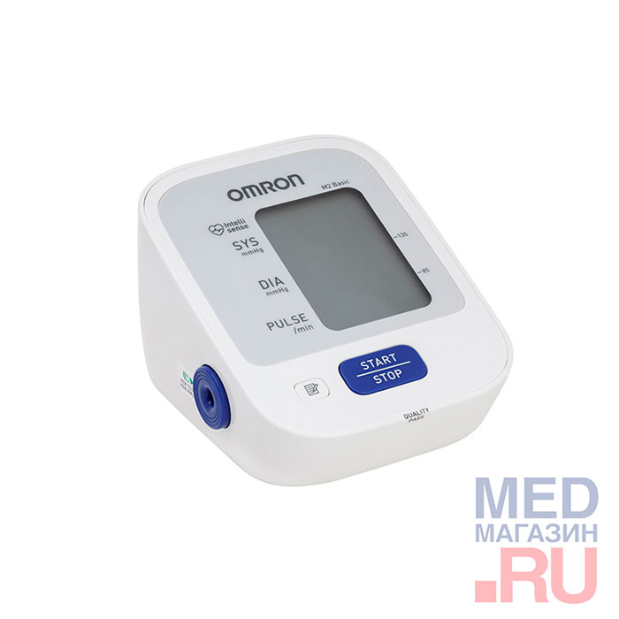 Автоматический тонометр Omron M2 Basic с адаптером и мажетой 22-32 см 