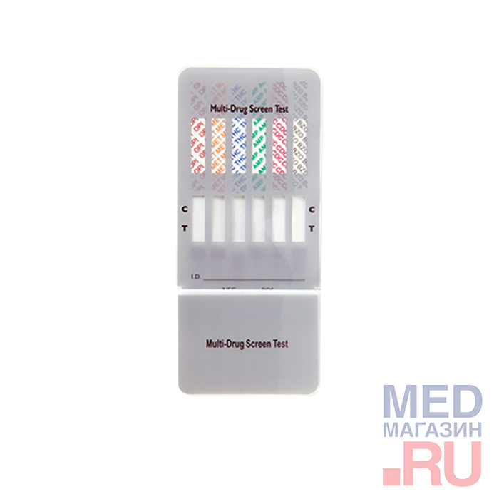 Тесты Narcoscreen (тест-кассеты) на выявление по моче MOP,THC,AMP,MET,COC (уп. 20 шт)