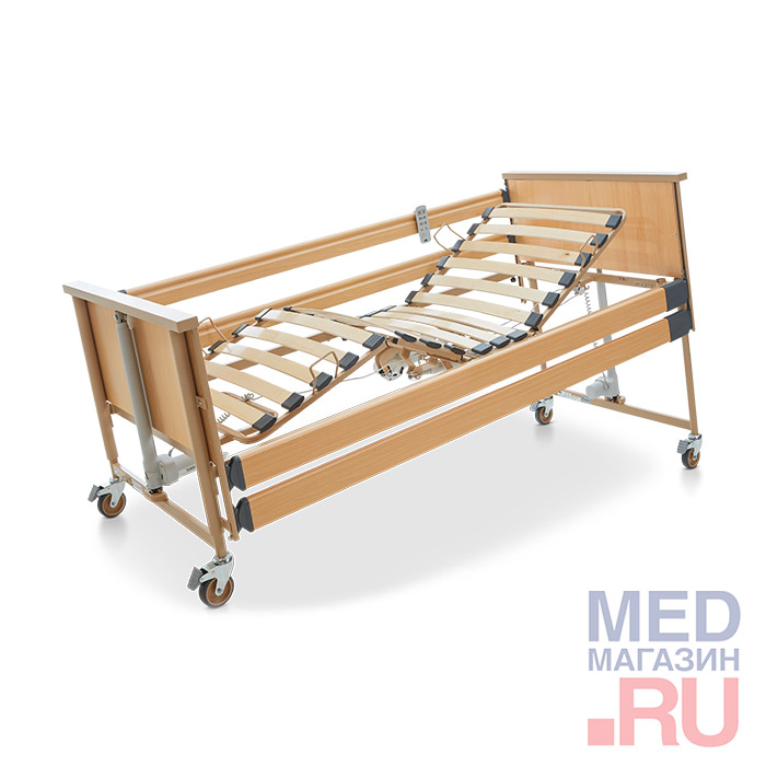 Кровать медицинская электрическая Burmeier Dali Standard с деревянными ламелями