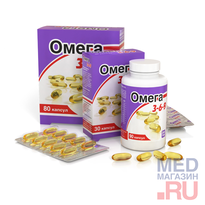 Биологически активная добавка к пище Омега 3-6-9, 30 капсул по 1600 мг от MED-магазин