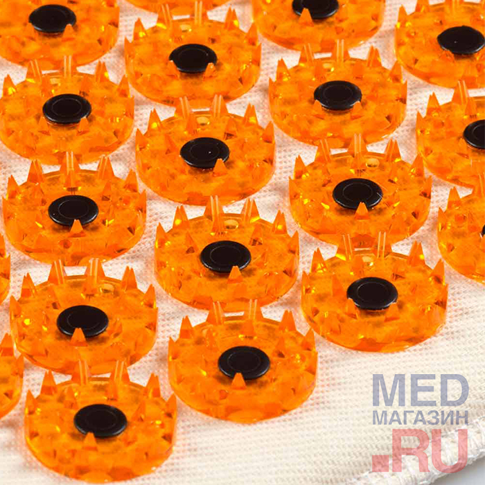 Массажер-коврик «Тибетский аппликатор магнитный» 41x60 см, желтый