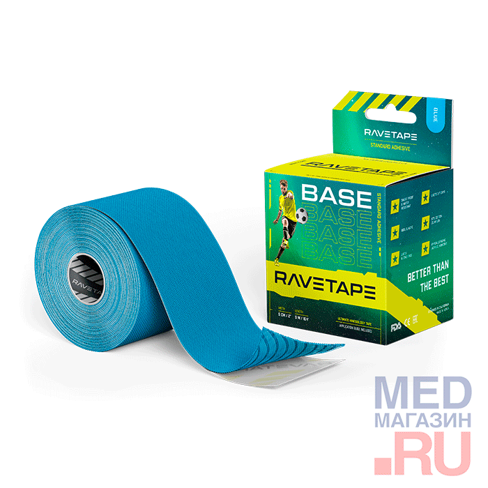 Кинезиотейп Ravetape Base RVTB-55, 5м