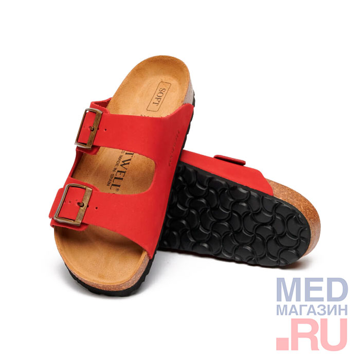 Сандалии женские анатомические FOOTWELL 522015-122, цвет черешня