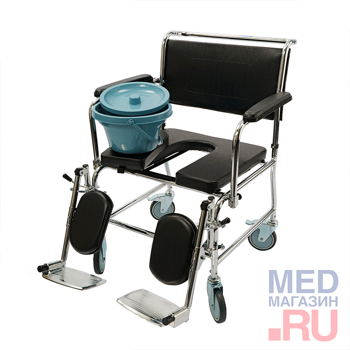 Кресло-каталка с туалетным устройством Barry V2XL