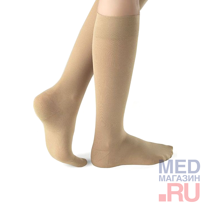 Гольфы медицинские компрессионные Memory 2КК, закр.мыс, стандартные, карамель