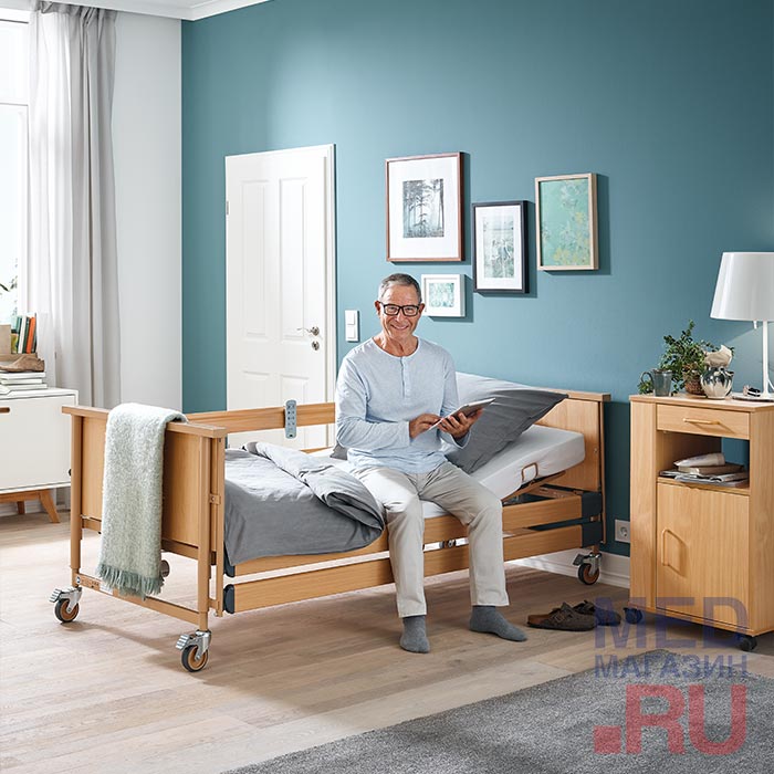 Кровать медицинская электрическая Burmeier Dali Standard с деревянными ламелями