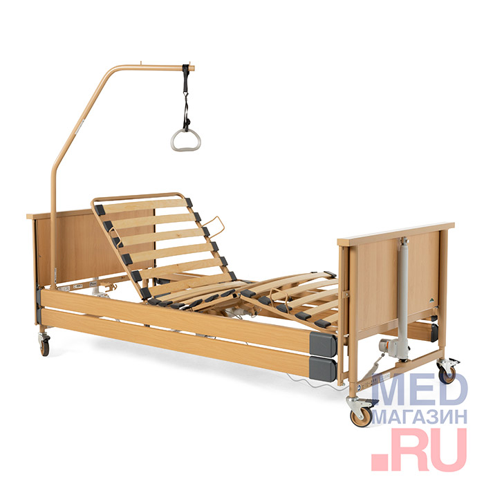 Кровать медицинская электрическая Burmeier Dali Standard Econ с деревянными ламелями и матрасом