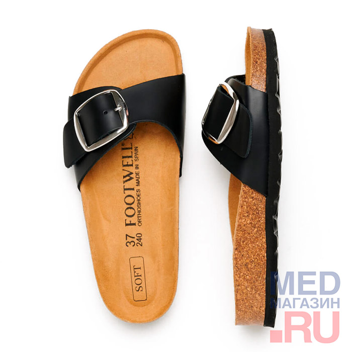 Сандалии женские анатомические FOOTWELL 522001-121, черный