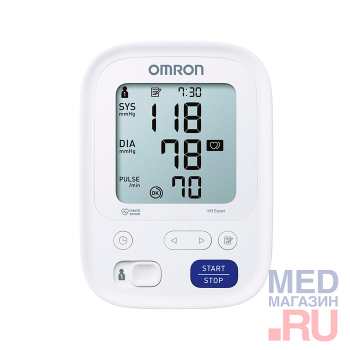 Автоматический тонометр Omron M3 Comfort с умной манжетой Intelli Wrap Cuff и адаптером