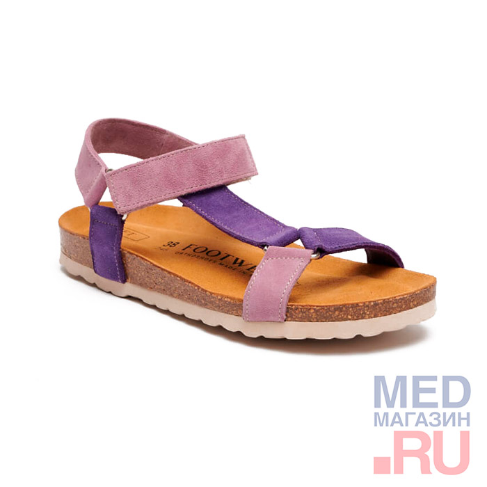 Сандалии женские анатомические FOOTWELL 520026-111, цвет лиловый микс
