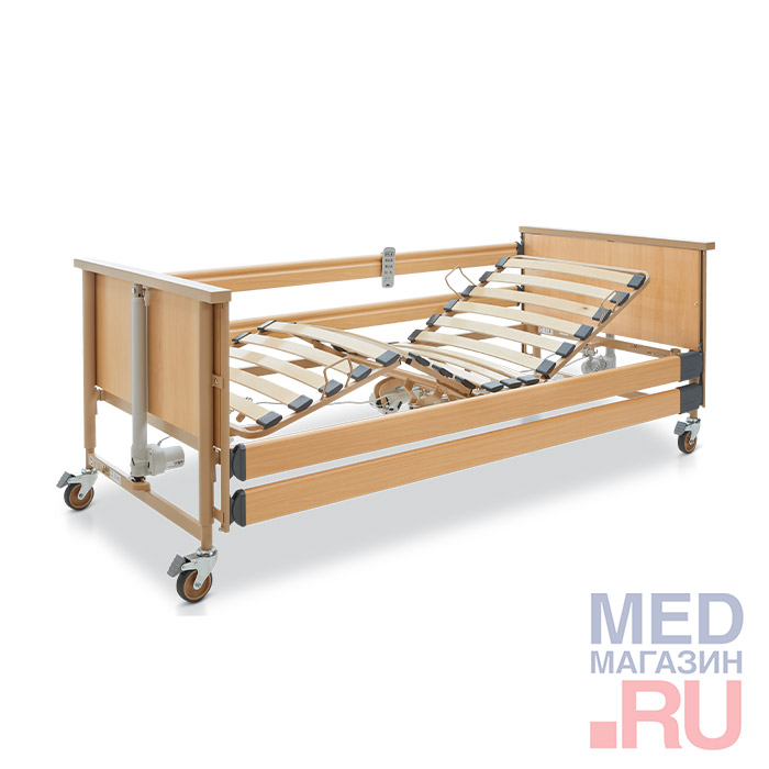 Кровать медицинская электрическая Burmeier Dali Standard с деревянными ламелями