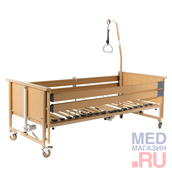 Кровать медицинская электрическая Burmeier Dali Standard Econ с деревянными ламелями и матрасом