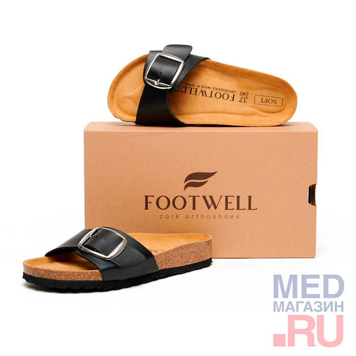 Сандалии женские анатомические FOOTWELL 522001-121, черный