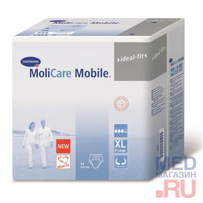 Трусы Molicare Mobile при недержании (14 шт/уп) (9158330, 3 капли, L)
