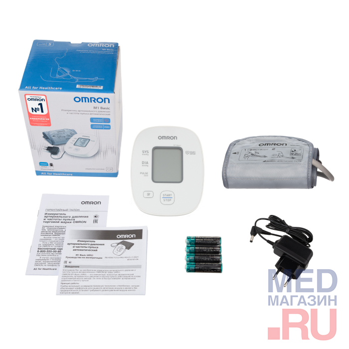 Тонометр OMRON M1 Basic с адаптером