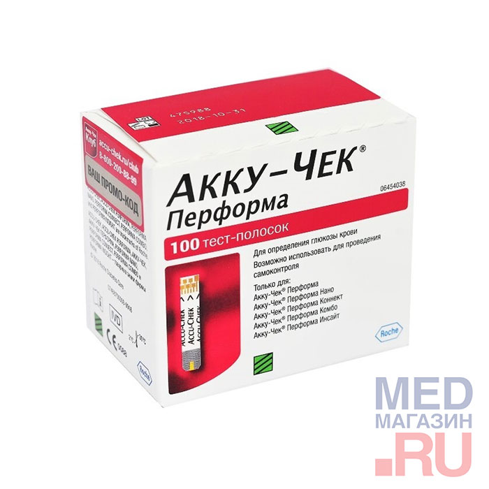 

Тест-полоски Accu-Chek Performa 100 шт.