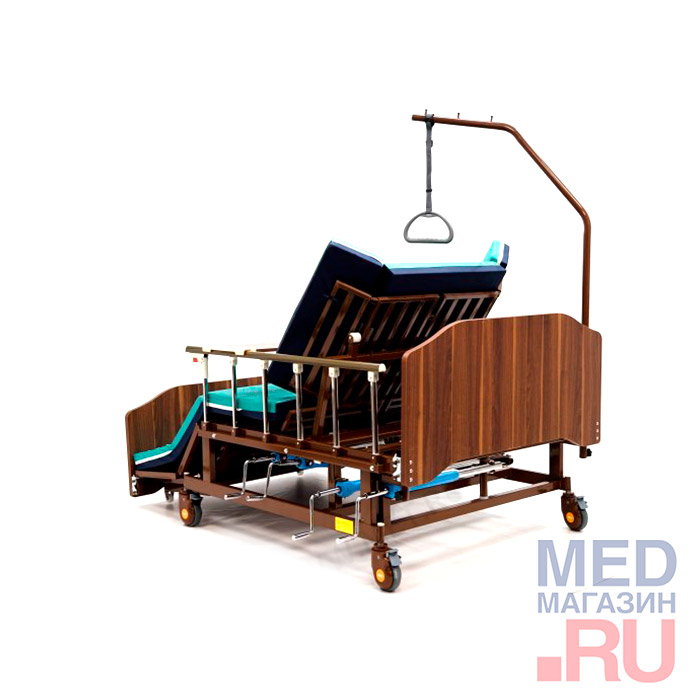 Кровать медицинская механическая с переворотом и туалетом MET REMEKS XL 