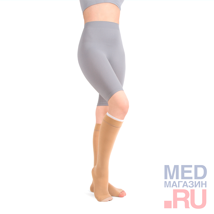 Гольфы компрессионные с открытым носком LUOMMA IDEALISTA ID-250 2 класс