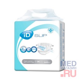 Подгузники для взрослых iD Slip Basic M, 10 шт./упак.