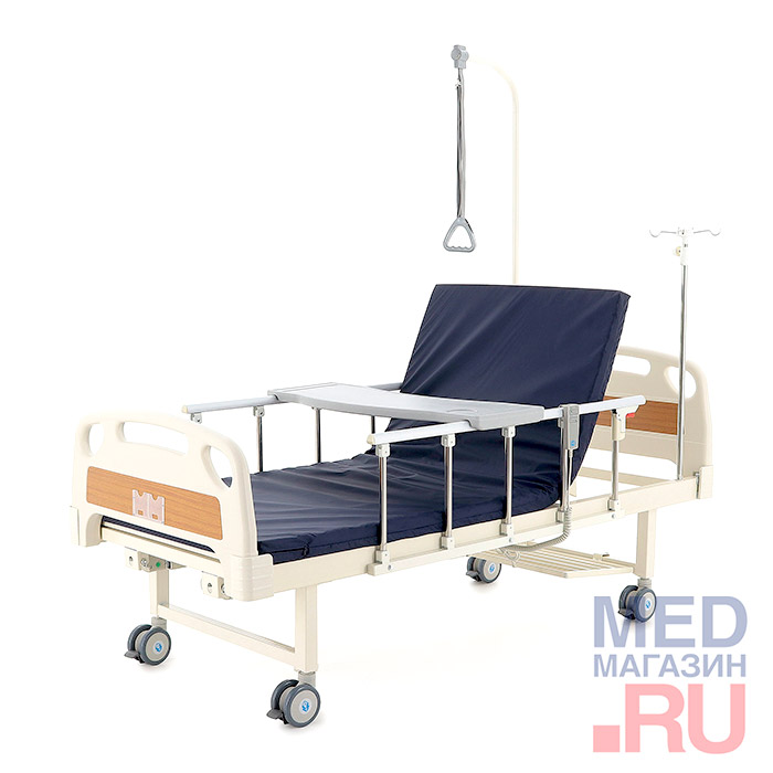 Кровать электрическая функциональная DB-7 (MЕ-2018Д/2014Д) Med-Mos, белая со спинками из ABS-пластика