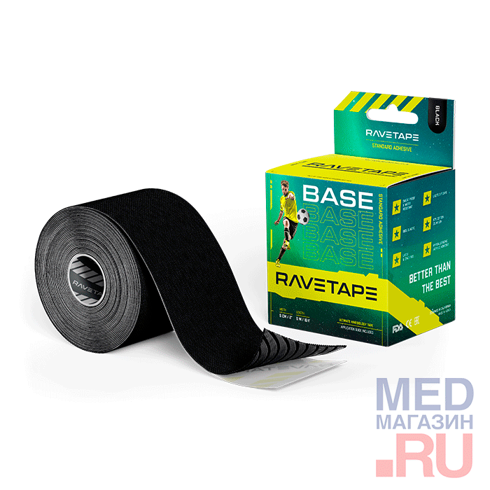 Кинезиотейп Ravetape Base RVTB-55, 5м