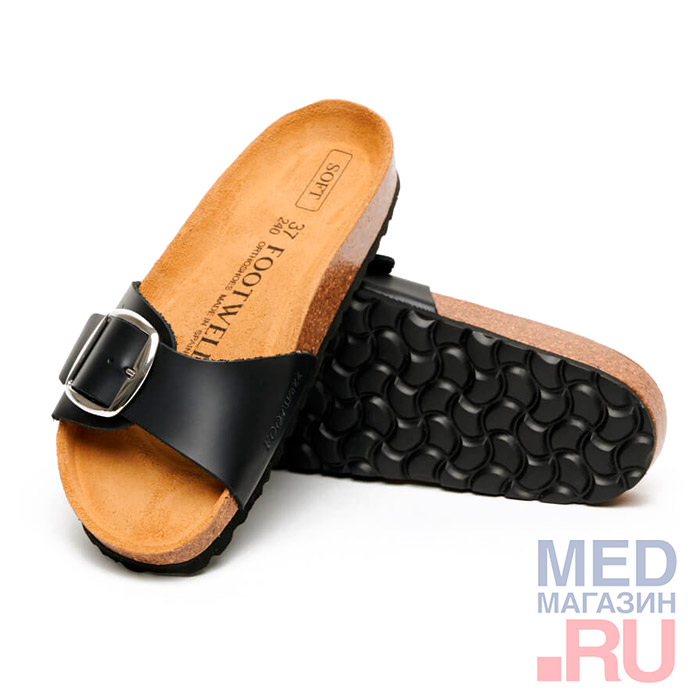 Сандалии женские анатомические FOOTWELL 522001-121, черный