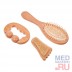Подарочный массажный набор BRADEX щетка из щетины кабана, массажная расчёска и массажер