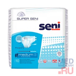 Подгузники для взрослых SUPER SENI Classic Medium (10 шт)