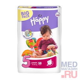 Подгузники детские с эластичными боковинками Bella Baby Happy Junior, 12-25 кг