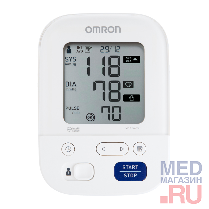 Тонометр Omron M3 Comfort с адаптером