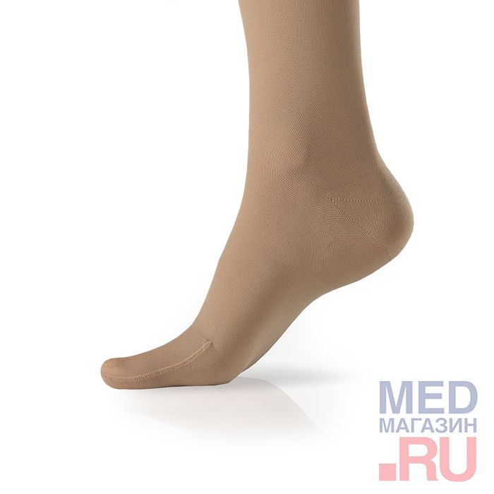 Колготки компрессионные Memory 2 класс, закрытый мыс, короткие, карамель