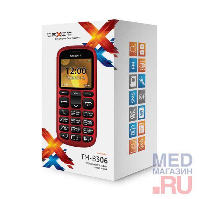 Мобильный телефон teXet TM-B306, цвет золотистый