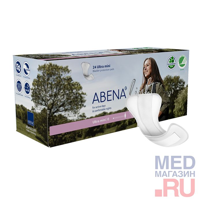 Прокладки впитывающие Abena Light Ultra Mini, 24 шт/уп