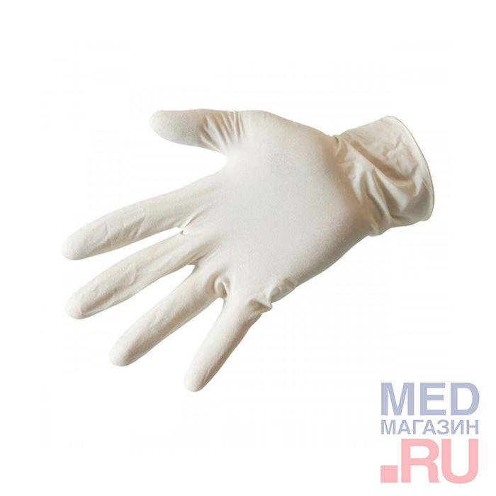 Перчатки медицинские латексные смотровые BI-SAFE текстурированные без пудры, 100 шт.