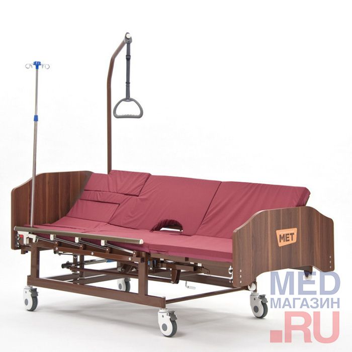 Кровать медицинская функциональная с туалетным устройством (слева) MET REMEKS