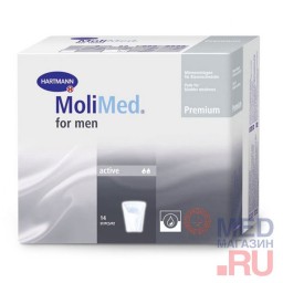Урологические прокладки для мужчин Hartmann "Molimed Premium for men", active, 14 шт.