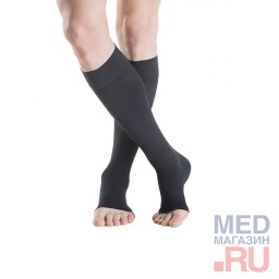 Гольфы компрессионные Ofa Classic 2 класс открытый мыс, стандартные, черные Гольфы компрессионные Ofa Classic 2 класс открытый мыс, стандартные, черные