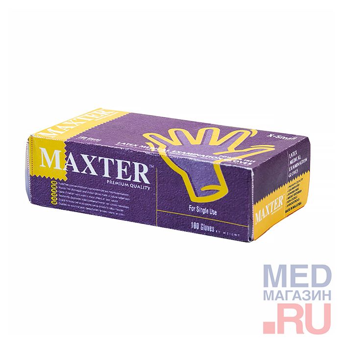 Перчатки нестерильные латексные неопудренные 9822 Maxter