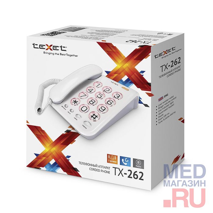 Телефон teXet TX-262, серый